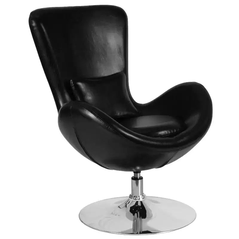 Emma and Oliver Swiveling Side Reception Chair with Back Pillow