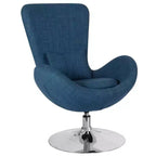 Emma and Oliver Swiveling Side Reception Chair with Back Pillow