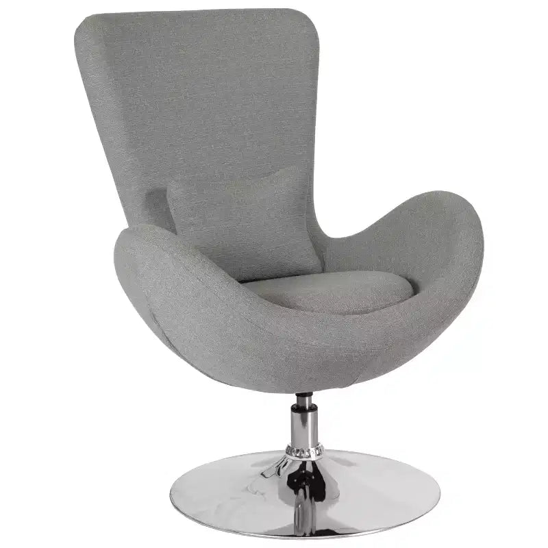 Emma and Oliver Swiveling Side Reception Chair with Back Pillow