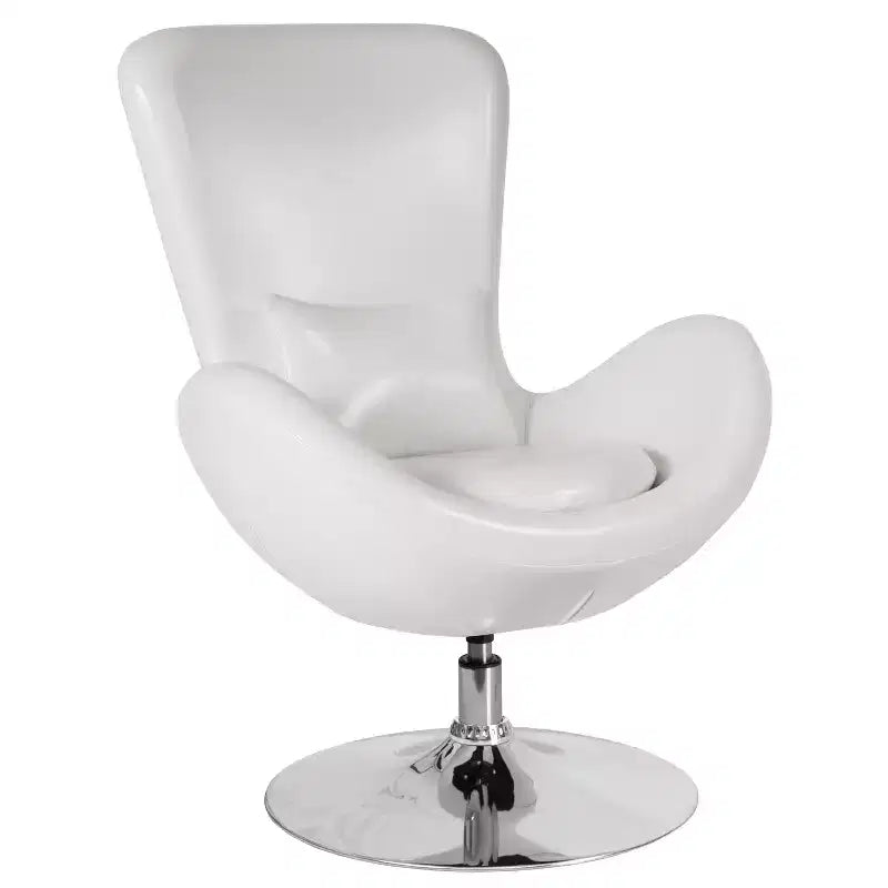 Emma and Oliver Swiveling Side Reception Chair with Back Pillow