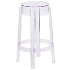 Emma and Oliver 25.75H Transparent Counter Height Stool