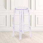 Emma and Oliver 25.75H Transparent Counter Height Stool
