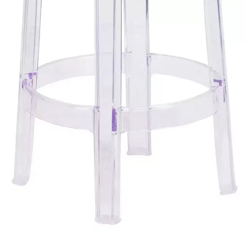 Emma and Oliver 25.75H Transparent Counter Height Stool