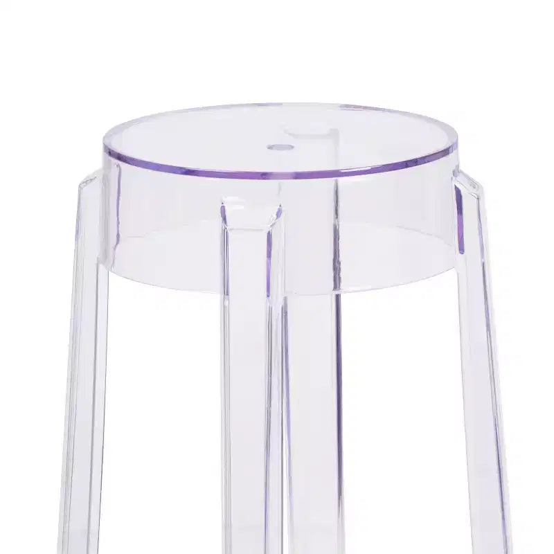 Emma and Oliver 25.75H Transparent Counter Height Stool