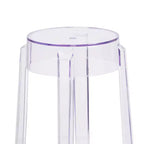 Emma and Oliver 25.75H Transparent Counter Height Stool