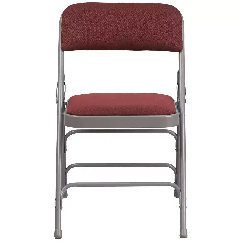Chaise pliante en métal Emma and Oliver (lot de 2) avec assise en tissu pour la maison et le bureau, événements festifs
