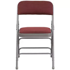 Chaise pliante en métal Emma and Oliver (lot de 2) avec assise en tissu pour la maison et le bureau, événements festifs