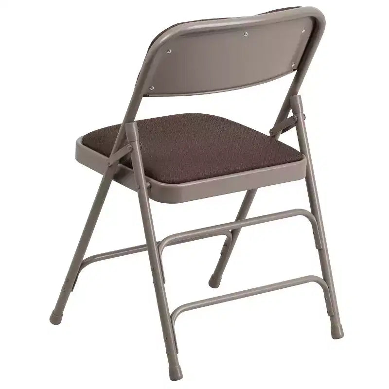 Chaise pliante en métal Emma and Oliver (lot de 2) avec assise en tissu pour la maison et le bureau, événements festifs