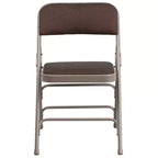 Chaise pliante en métal Emma and Oliver (lot de 2) avec assise en tissu pour la maison et le bureau, événements festifs