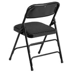 Chaise pliante en métal Emma and Oliver (lot de 2) avec assise en tissu pour la maison et le bureau, événements festifs