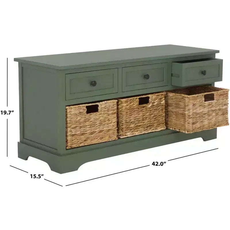 Damien 3 Drawer Storage Bench - AMH5701 - Safavieh Couture