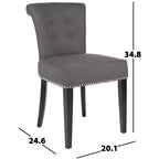 Chaise de salle à manger Sinclair 21 H avec garniture cloutée (lot de 2) - MCR4705 - Safavieh Couture