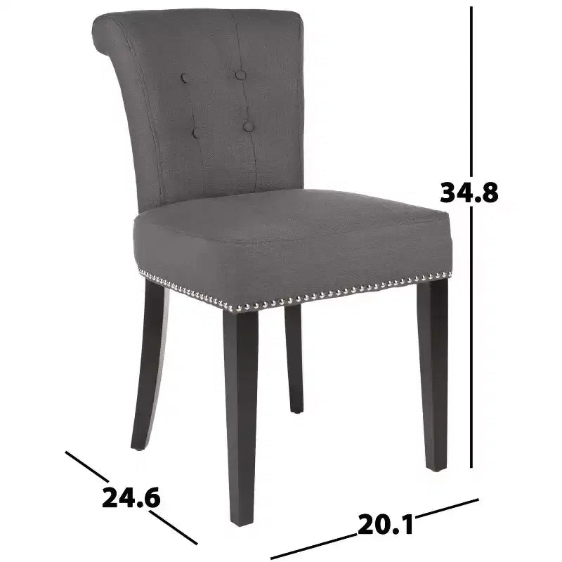 Chaise de salle à manger Sinclair 21 H avec garniture cloutée (lot de 2) - MCR4705 - Safavieh Couture