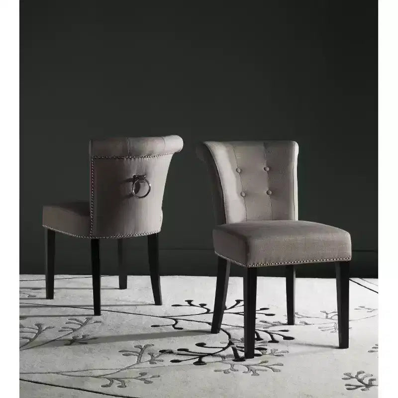 Chaise de salle à manger Sinclair 21 H avec garniture cloutée (lot de 2) - MCR4705 - Safavieh Couture