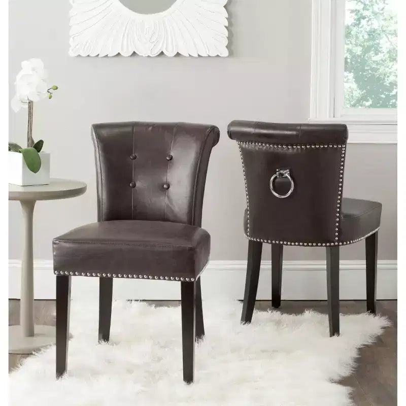 Chaise de salle à manger Sinclair 21 H avec garniture cloutée (lot de 2) - MCR4705 - Safavieh Couture