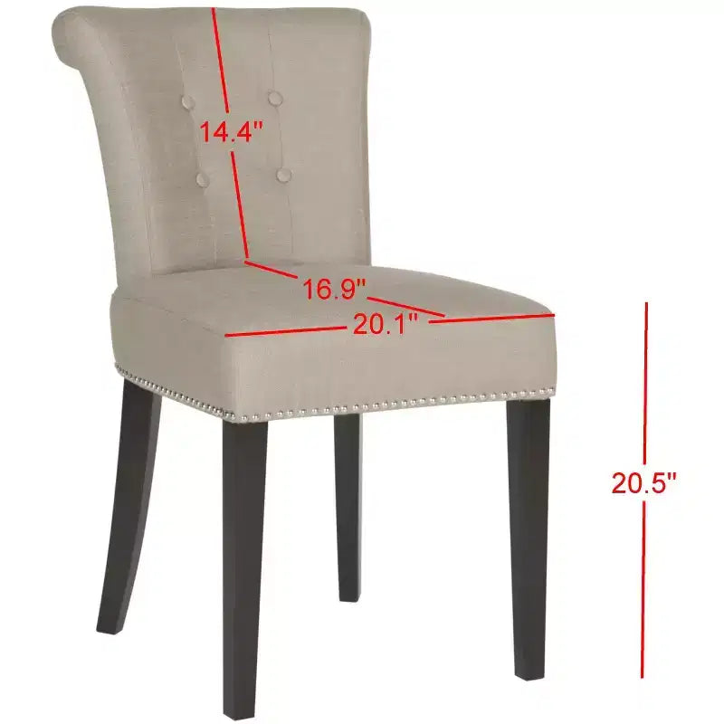 Chaise de salle à manger Sinclair 21 H avec garniture cloutée (lot de 2) - MCR4705 - Safavieh Couture