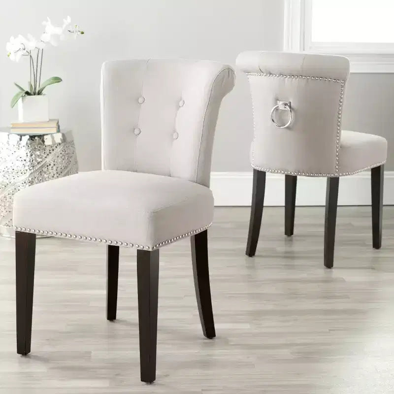 Chaise de salle à manger Sinclair 21 H avec garniture cloutée (lot de 2) - MCR4705 - Safavieh Couture