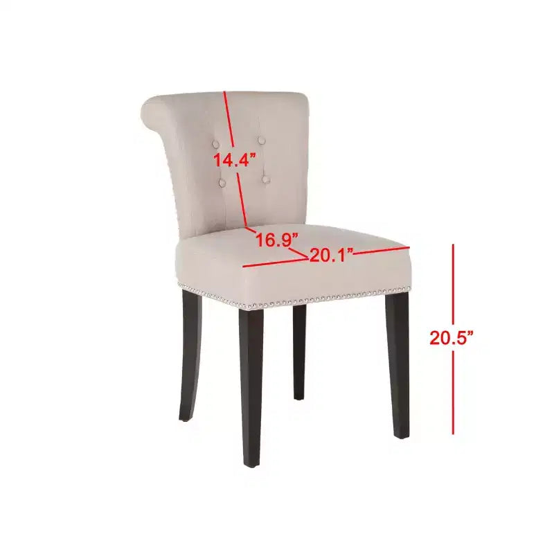 Chaise de salle à manger Sinclair 21 H avec garniture cloutée (lot de 2) - MCR4705 - Safavieh Couture