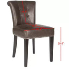 Chaise de salle à manger Sinclair 21 H avec garniture cloutée (lot de 2) - MCR4705 - Safavieh Couture