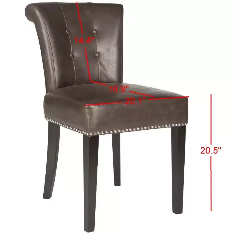Chaise de salle à manger Sinclair 21 H avec garniture cloutée (lot de 2) - MCR4705 - Safavieh Couture