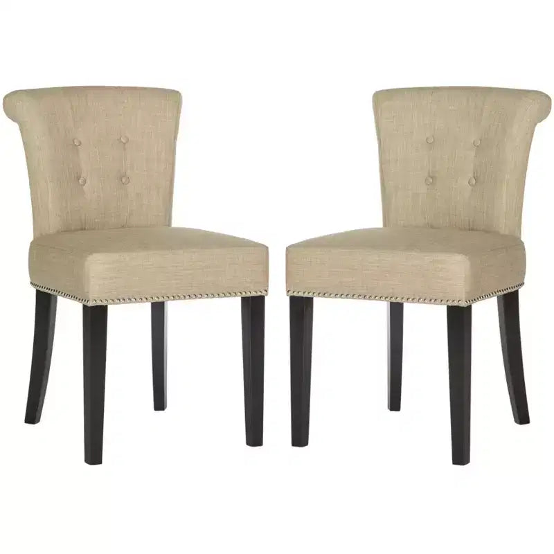 Chaise de salle à manger Sinclair 21 H avec garniture cloutée (lot de 2) - MCR4705 - Safavieh Couture