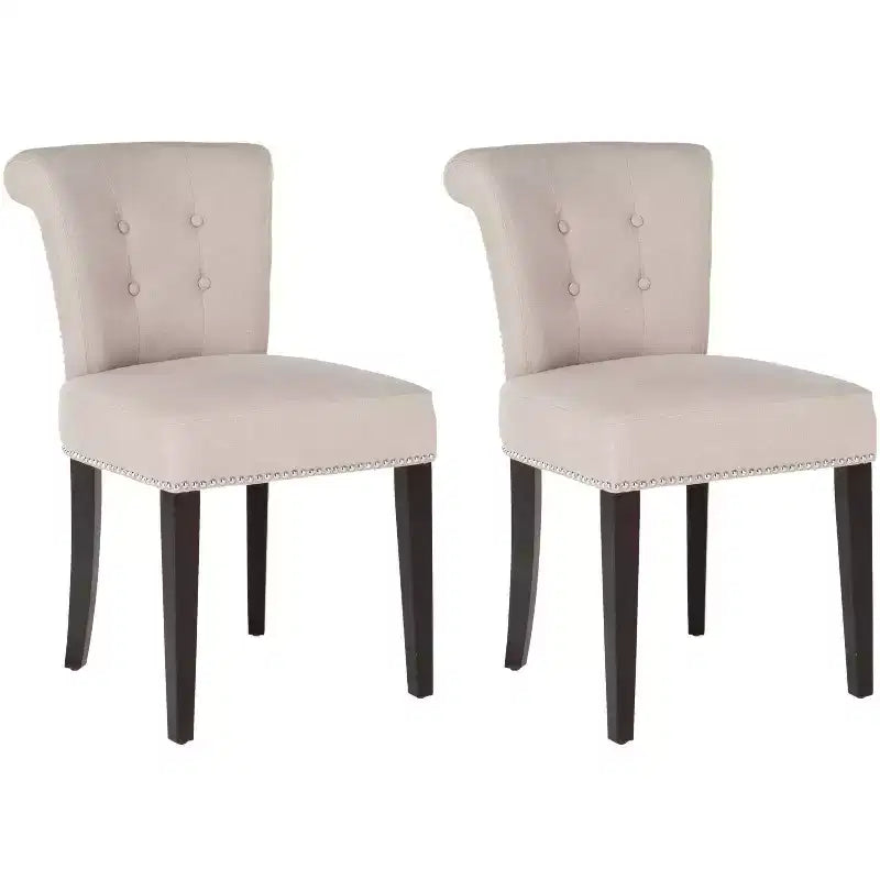 Chaise de salle à manger Sinclair 21 H avec garniture cloutée (lot de 2) - MCR4705 - Safavieh Couture