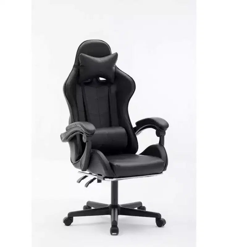 Chaise de jeu ergonomique MPM avec hauteur réglable, appui-tête et support lombaire pivotant, capacité de poids de 250 lb, pour le travail, les études et les jeux