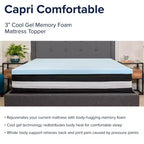 Emma et Oliver Ensemble matelas et surmatelas en mousse à mémoire de forme gel 10 pièces