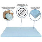Emma et Oliver Ensemble matelas et surmatelas en mousse à mémoire de forme gel 10 pièces