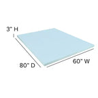 Emma et Oliver Ensemble matelas et surmatelas en mousse à mémoire de forme gel 10 pièces