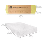 Matelas en mousse à mémoire de forme Best Choice Products 12 pouces imprégné de gel au charbon de bois et de thé vert – Fermeté moyenne à 2 couches ou Douceur moyenne à 3 couches