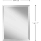Miroir mural rectangulaire haut Generation Lighting Infinity 28