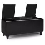 Franklin Tray Storage Ottoman with Lift Up Lids - WyndenHall