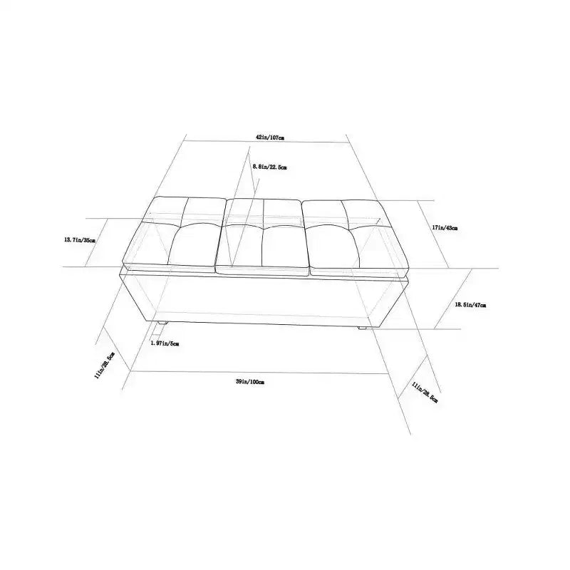 Franklin Tray Storage Ottoman with Lift Up Lids - WyndenHall