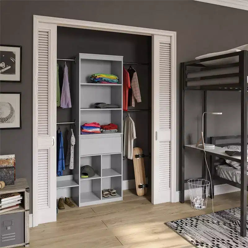 Max & Finn Grow with Me Adjustable Kids Closet Organizer System