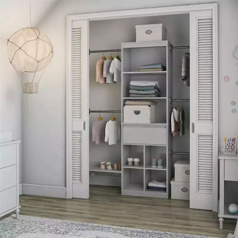 Max & Finn Grow with Me Adjustable Kids Closet Organizer System