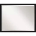 Avon Narrow Framed Bathroom Vanity Wall Mirror Black - Amanti Art