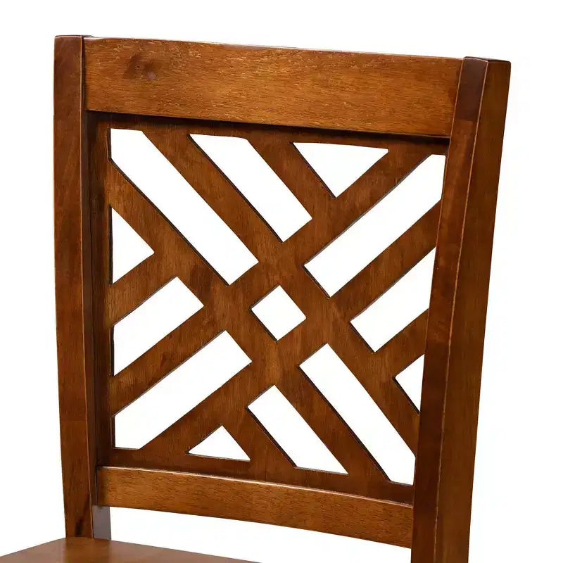 Ensemble de 2 tabourets de comptoir Caron en bois - Baxton Studio