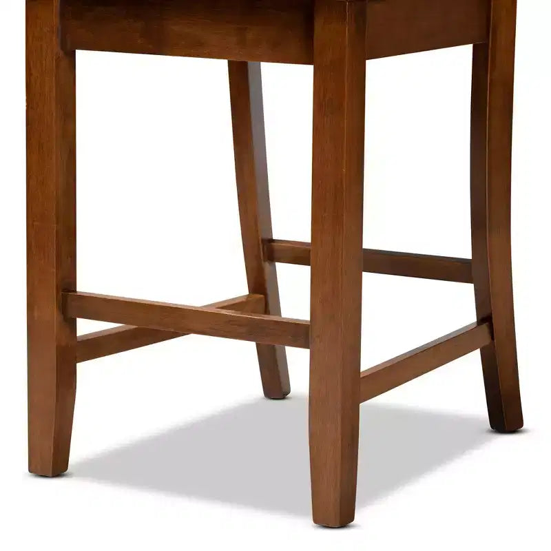 Ensemble de 2 tabourets de comptoir Caron en bois - Baxton Studio