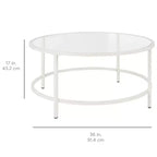 Best Choice Products – Table basse ronde en verre trempé de 91 cm pour la maison, le salon, la salle à manger