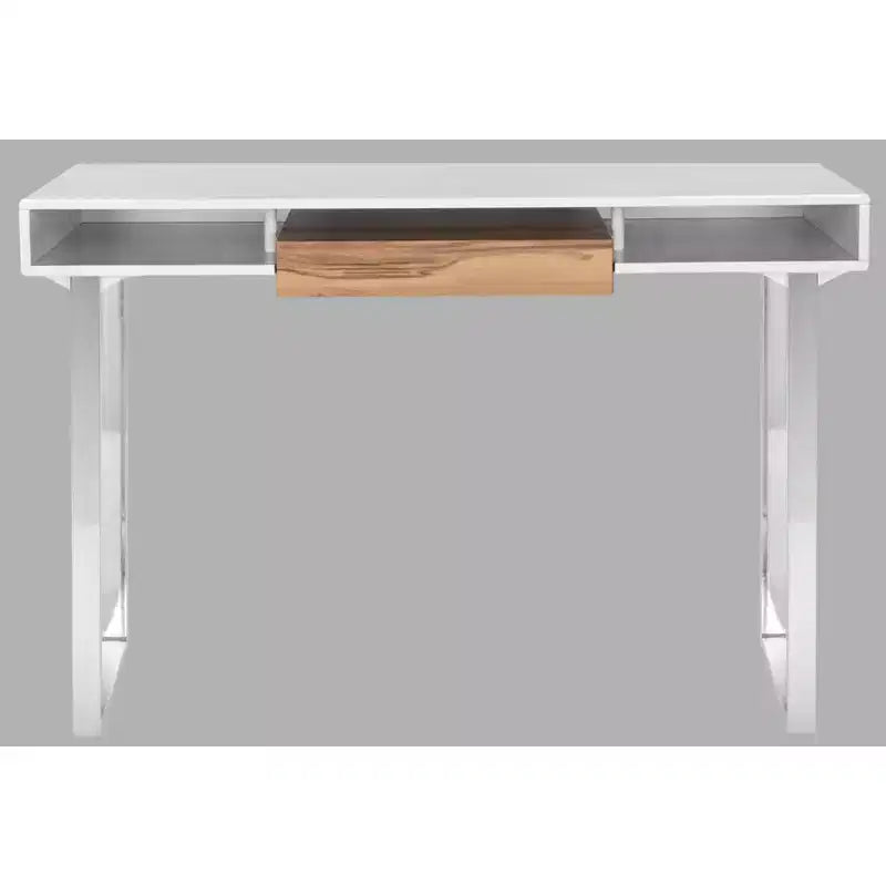 Metropolitan Computer Desk - FOX2203 - White/Chrome - Safavieh Couture