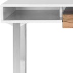 Bureau informatique Metropolitan - FOX2203 - Blanc/Chrome - Safavieh Couture