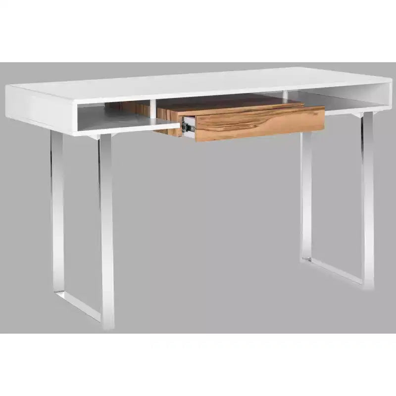 Bureau informatique Metropolitan - FOX2203 - Blanc/Chrome - Safavieh Couture