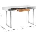 Bureau informatique Metropolitan - FOX2203 - Blanc/Chrome - Safavieh Couture