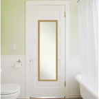 Brace Brushed Framed Full Length on the Door Mirror - Amanti Art