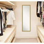 Brace Brushed Framed Full Length on the Door Mirror - Amanti Art