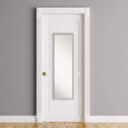 Brace Brushed Framed Full Length on the Door Mirror - Amanti Art