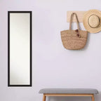 Brace Brushed Framed Full Length on the Door Mirror - Amanti Art