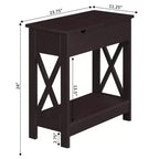 Oxford Flip Top End Table with Charging Station - Breighton Home