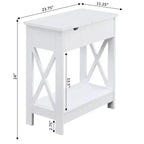 Oxford Flip Top End Table with Charging Station - Breighton Home